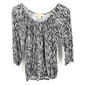 Michael Michael Kors MK Snake Print Blouse Top